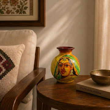 Handcrafted Terracotta Face Pottery (Rajasthan Inspired Lady)