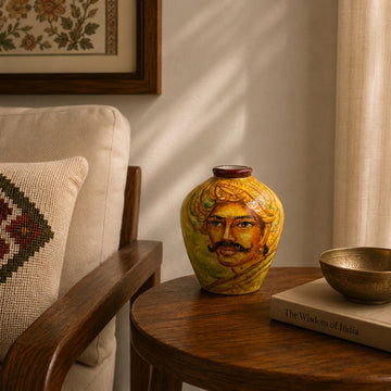 Handcrafted Terracotta Face Pottery (Rajasthan Inspired Man)