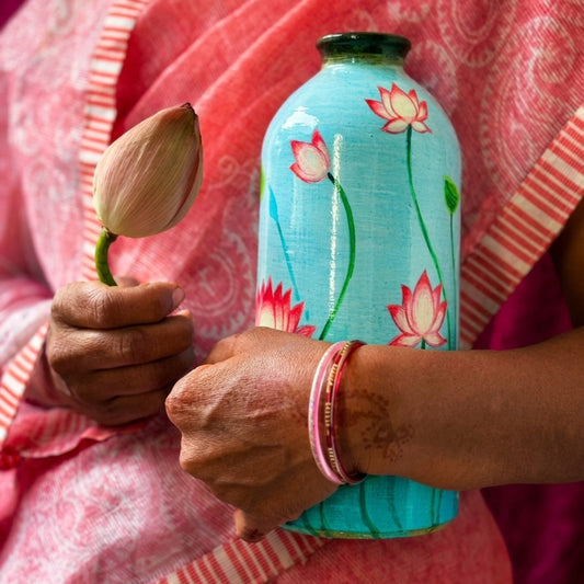 Handcrafted Lotus Terracotta Pottery