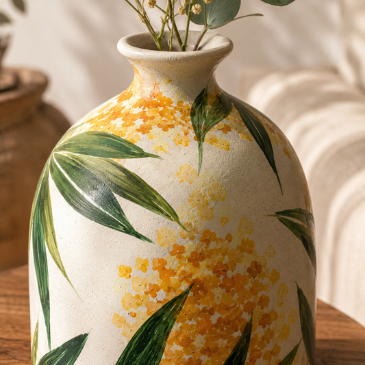 leaves / flowers 8 inch - Leaves and flowers pattern - 8 inch