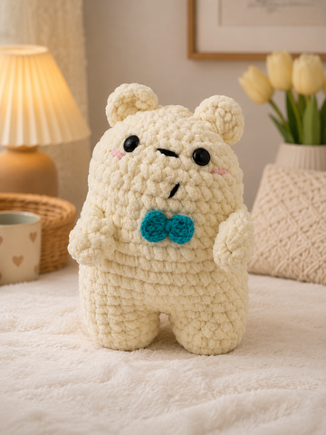 Handcrafted Crochet Bear (White)