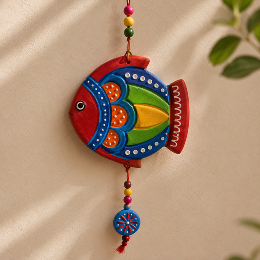 Terracotta Big Fish Wall Hanging (13 cm )