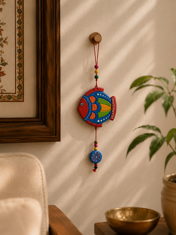 Terracotta Big Fish Wall Hanging (13 cm )