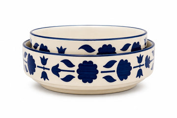 The Cobalt Floral Set (Pair of 2 Bowls)