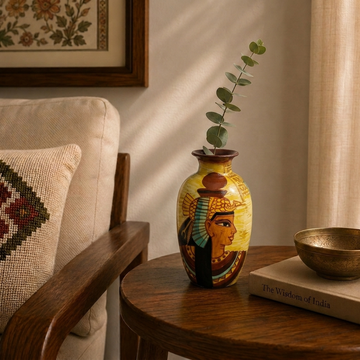 Hand-Painted Terracotta Egypt Art Pattern Pottery
