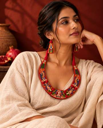 Terracotta Bloom Necklace Set