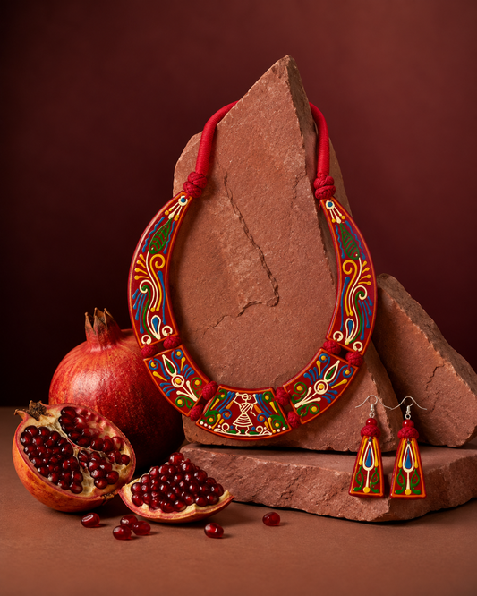 Terracotta Bloom Necklace Set