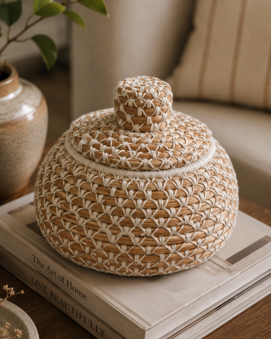 Hand Woven Pine Storage Box