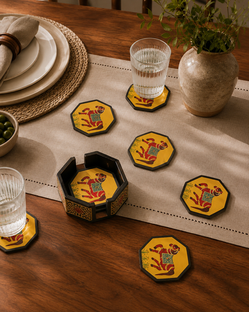 Hand-Painted Horse Art Coaster Set of 6