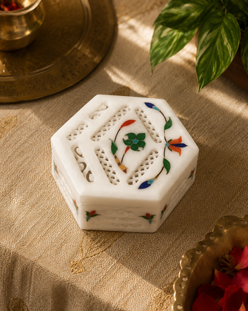 White Marble Jewellery Box