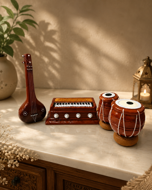 Handcrafted Terracotta Medium Musical Instrument Set