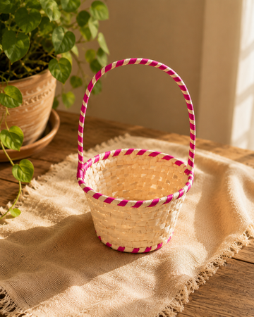 Palm Leaf Woven Basket