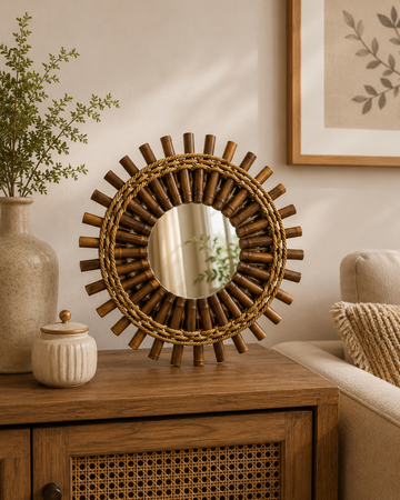 Bamboo Decorative Mirror