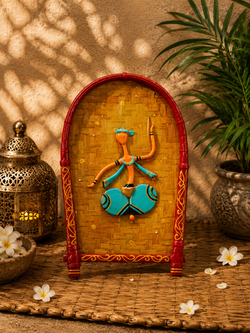 Handmade Bamboo Kulo Soop ,Wall Hanging, Multicolor
