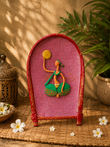 Handmade Bamboo Kulo Soop ,Wall Hanging, Multicolor