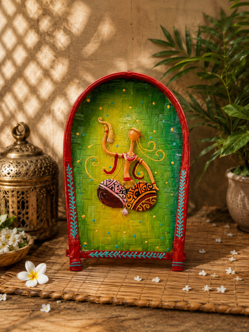 Handmade Bamboo Kulo Soop ,Wall Hanging, Multicolor