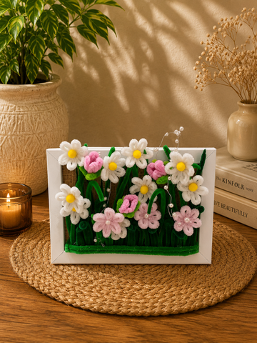 Handcrafted Floral Wall Hanging Frame