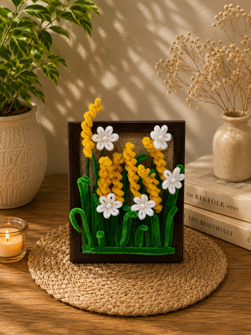 Handcrafted Floral Wall Hanging Frame