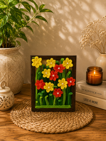 Handcrafted Floral Wall Hanging Frame