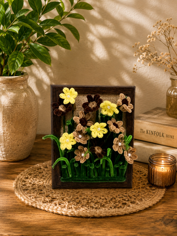 Handcrafted Floral Wall Hanging Frame