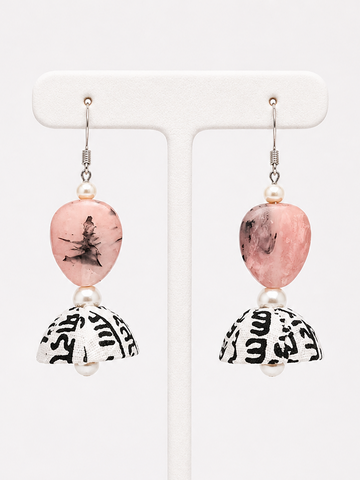 Jute Stone jhumka - Multiple Designs [KFLB196]