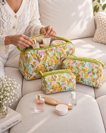 Pankhuri – Set of 3 Cotton Vanity Pouches