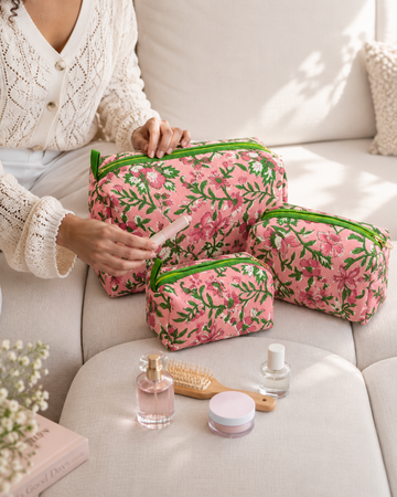 Gulrang – Set of 3 Cotton Vanity Pouches