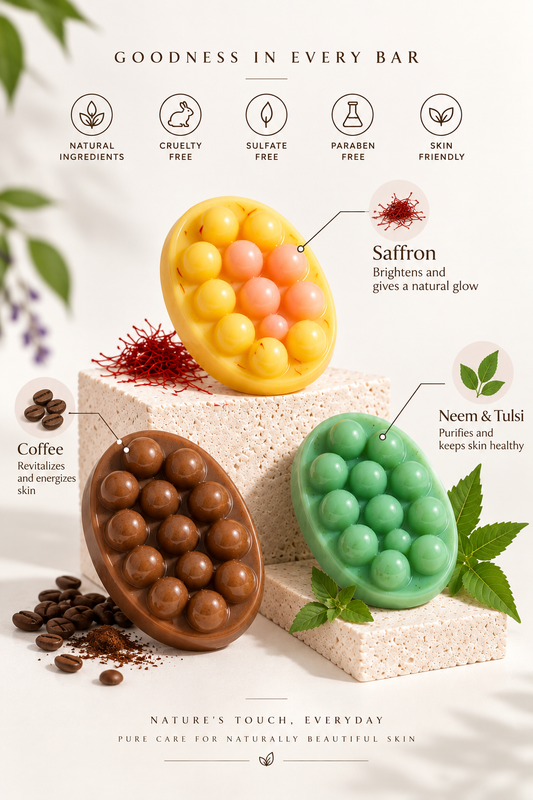Earth & Essence – Handmade Soap Set of 3 (120 g each)