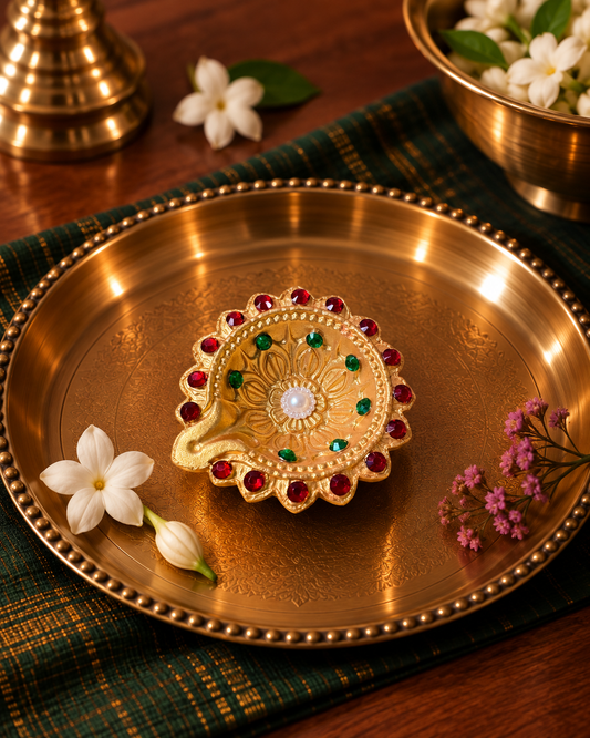 Ratna Lotus Diya — Set of 12 Pieces