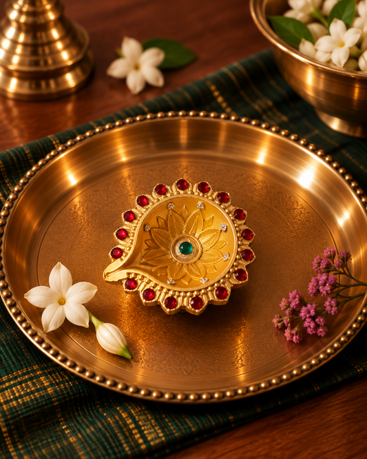 Diwali Special Sindoori Jewel Diya