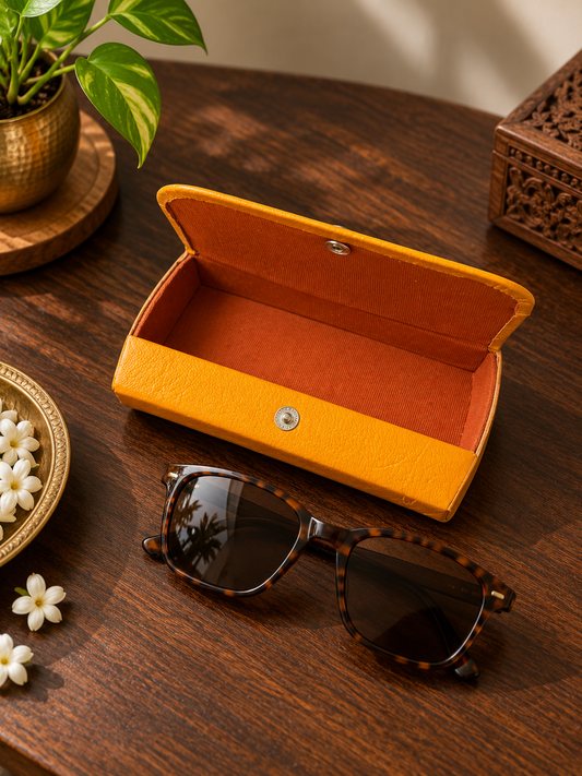 Rangrekha – Handcrafted Leather Spectacle Case (Colour will be delivered based on availability)