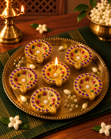 Mehfil Jewel Diya — Set of 12 Pieces