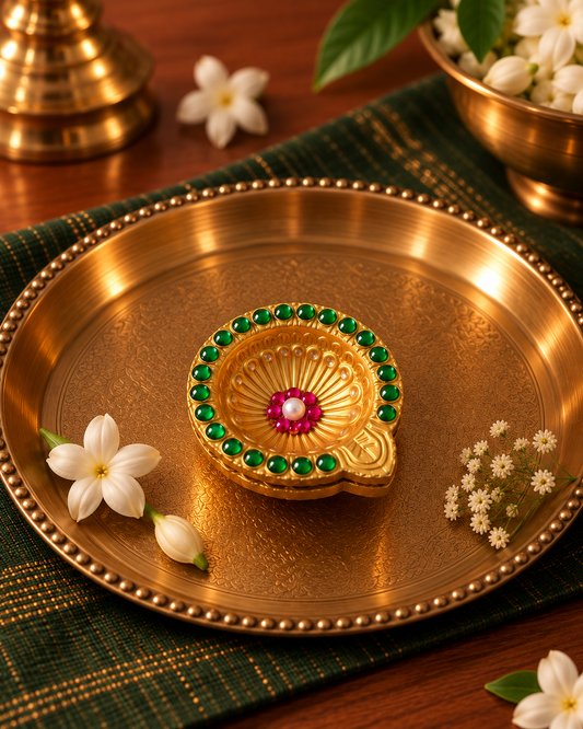 Gulnaar Jewel Diya — Set of 12 Pieces