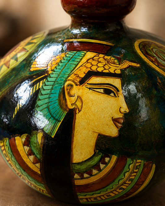 Hand-Painted Terracotta Egypt Art Pattern Pottery