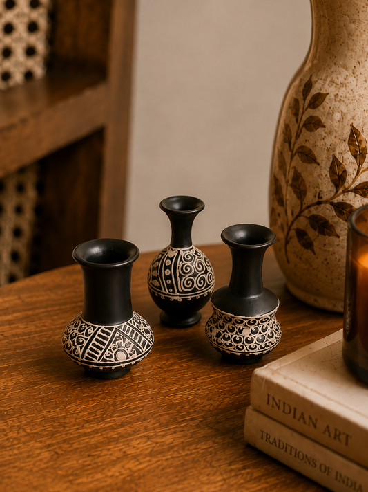 Miniature Pottery Set of 3 - Lippan Art (Any Shape)