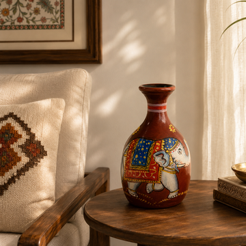 Hand-Painted Terracotta  Pottery