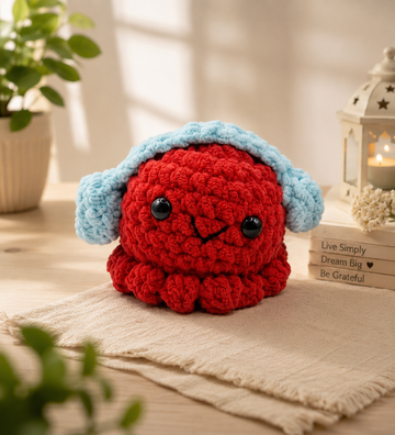 Handcrafted Crochet Headphone Octopus