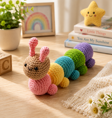 Handcrafted Crochet Caterpillar