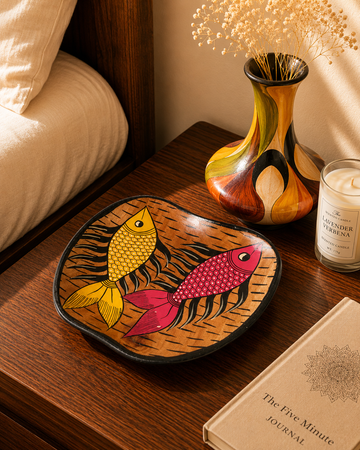 Wooden Fish Pattachitra - Tray