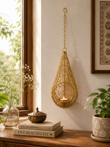 Brass Candle Holders (Bird Nest)