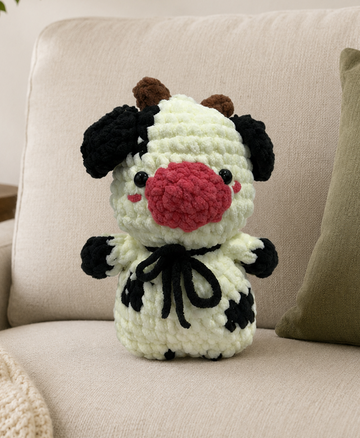 Handmade Crochet Cow Soft Toy