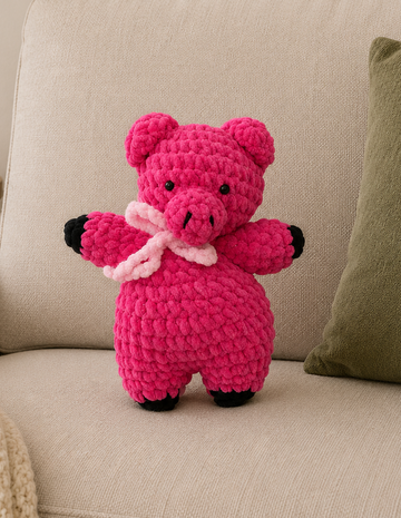 Handmade Crochet Cow Soft Toy