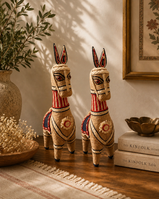 Ashva – Set of 2 Handmade Jute Horses