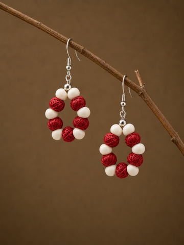 Hand Woven Bead Loop Earrings