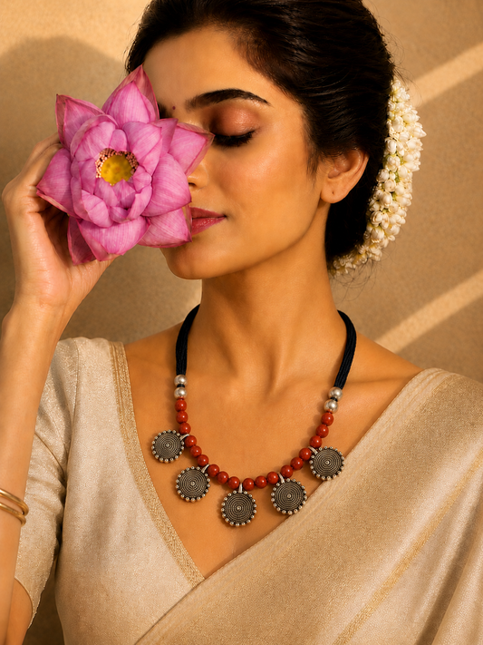 Floral Beaded Necklace - Multiple Designs [KFLB194]