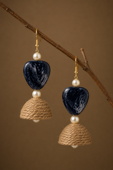 Jute Jhumka Earrings - Multiple Designs [KFLB198]