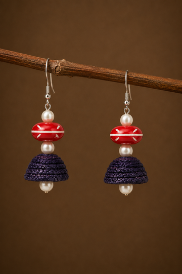 Big Jhumka with Ball earring - Multiple Designs