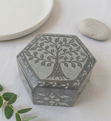 Black Marble Jewellery Box