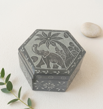 Black Marble Jewellery Box