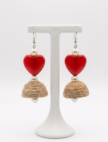 Jute Stone jhumka - Multiple Designs [KFLB197]